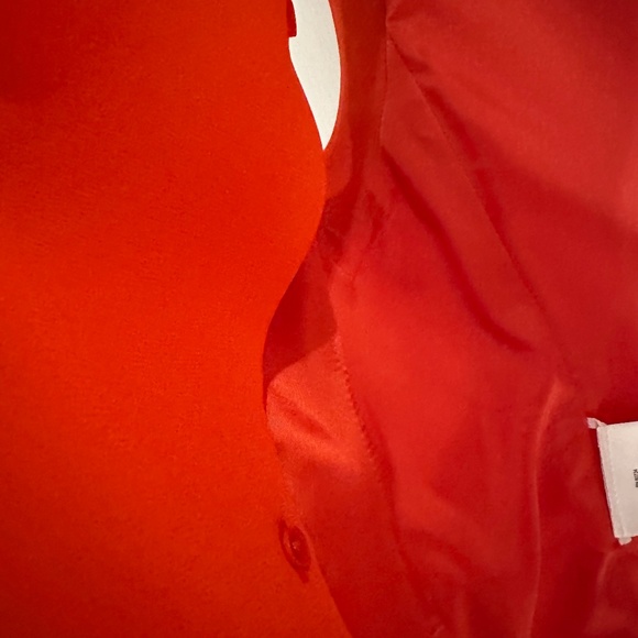 BCBG  Maxazria Vest with Scarf, Size XS, Poinsettia (Orange) - Picture 9 of 14